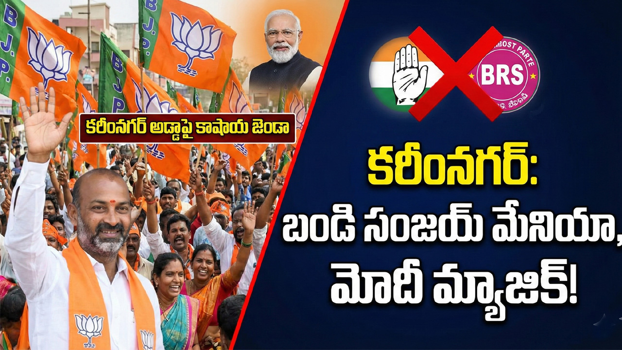 కరీంనగర్ అడ్డాపై కాషాయ జెండా రెపరెపలు!..