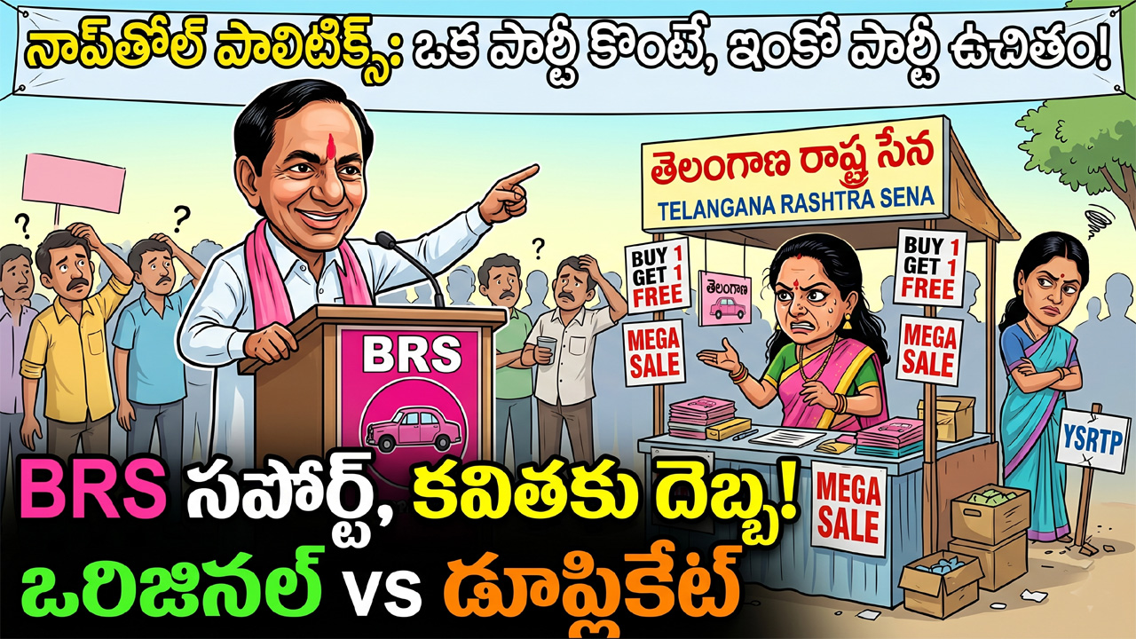 నాప్తోల్ పాలిటిక్స్: కేసీఆర్ ఒరిజినల్ కారు ముందు కవిత గారి ‘డూప్లికేట్ సేన’ ఆగుతుందా?