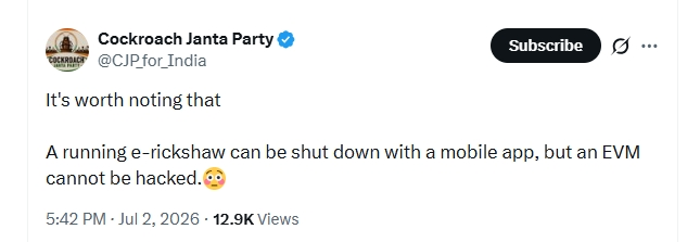 Congress leader Deepak Bishnoi made a similar post, suggesting that people could also be hacked from mobile phones.